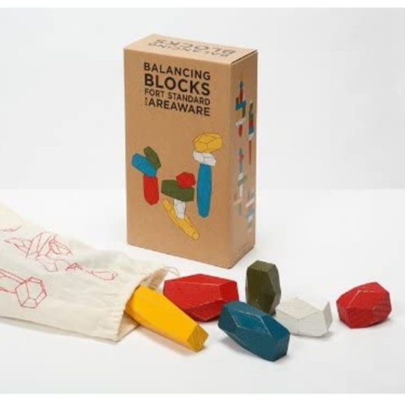 New wood Balancing Blocks multicolor Fort Standard for Areaware Art educational - Picture 2 of 9